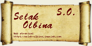 Selak Olbina vizit kartica